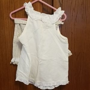 Linen/seersucker short set - size 4, BNWT